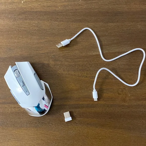 VEGCOO Wireless Gaming Mouse, C30 Silent Click Wireless Rechargeable Gaming